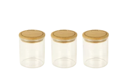 Offres ???? Pebbly Bocaux, Pots Et Bonbonnières Set De Boîtes épices En Verre 190ml D6,5x8,5cm ????