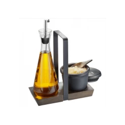 Grosses soldes ???? GEFU Boites De Conservation Alimentaire Set De Bouteilles à Huile En Verre Noir ???? -pots et bonbonnières Soldes set de bouteilles a huile en verre noir 2