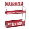 Remise ???? Maisons Du Monde Accessoires De Rangement De Cuisine Support à épices En Métal Rouge H 43 Cm ❤️ -pots et bonbonnières Soldes support a epices en metal rouge h 43 cm 1000 14 38 155428 1